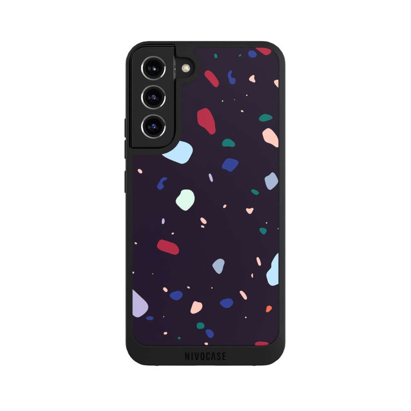Galaxy S22 + NIVOpure Moderner dunkel abgerundeter Terrazzo