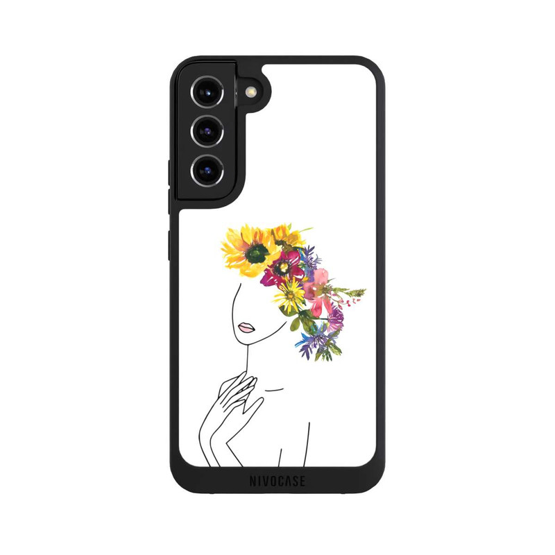 Galaxy S22 + NIVOpure Line Art Woman flowercrown