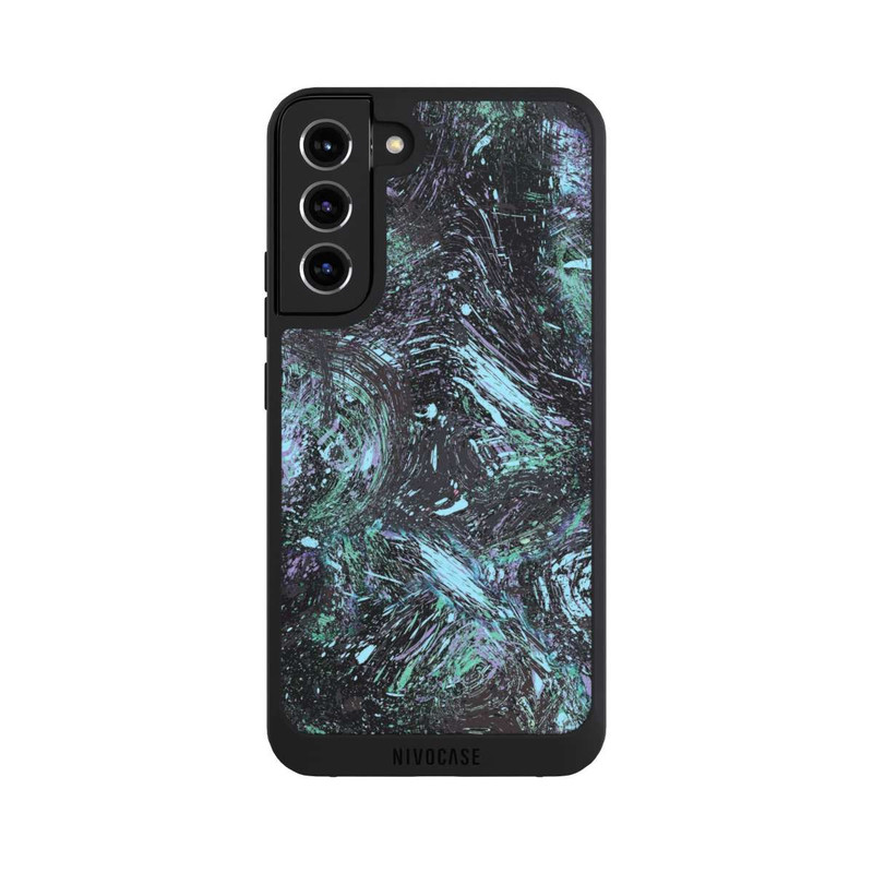 Galaxy S22 + NIVOpure Abstrakt tropfender Staub lila