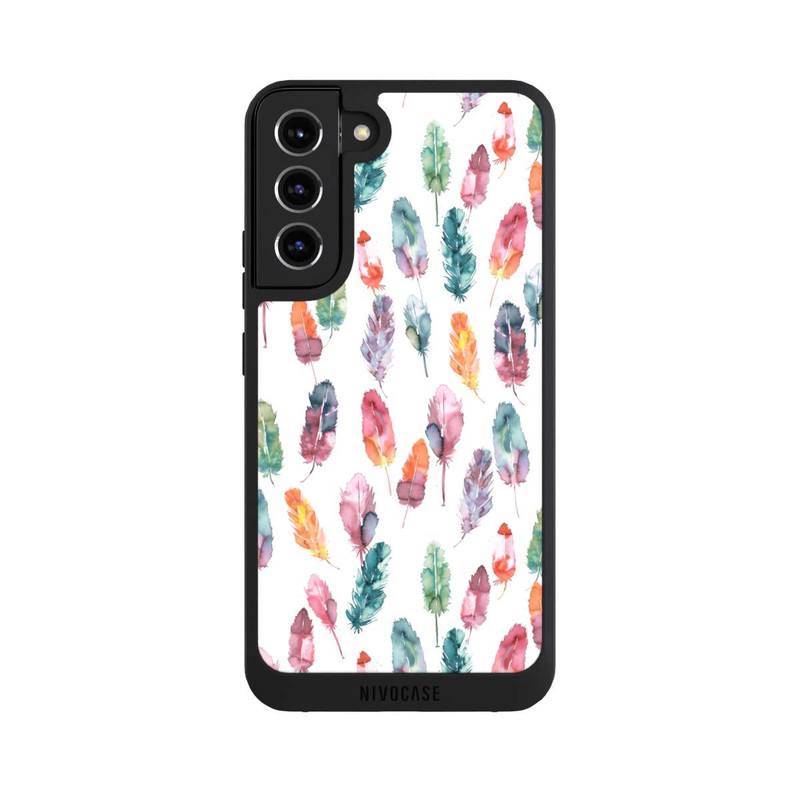 Galaxy S22 + NIVOpure Aquarellfedern Boho