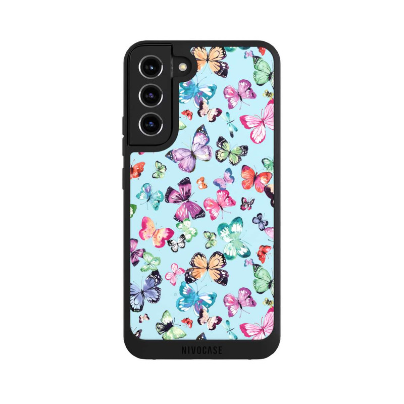 Galaxy S22 + NIVOpure Butterflies Pink Orange Blue