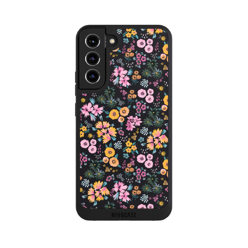 Samsung Galaxy S22+ NIVOpure Kleine bunte Blumen Schwarz 2