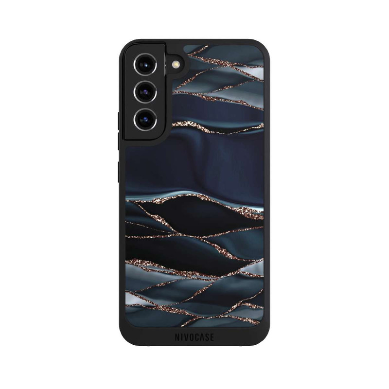 Galaxy S22 + NIVOpure Dark Grey Stripes Golden LooK