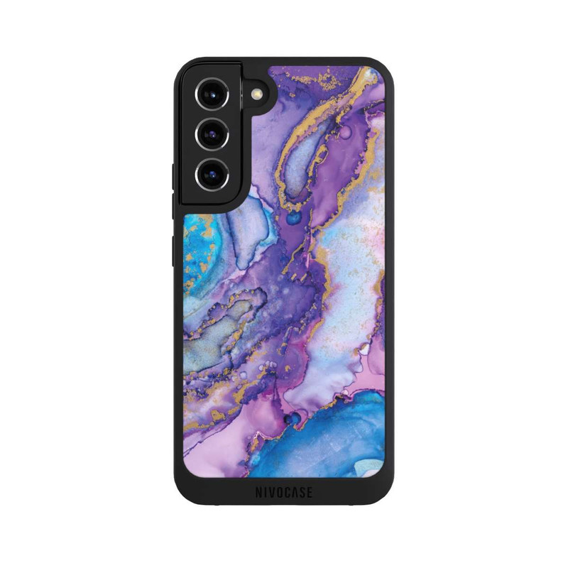 Galaxy S22 + NIVOpure Purple und Blue Swirl Ink