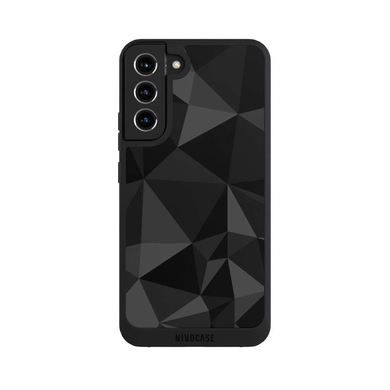 Galaxy S22 + NIVOpure Polygonmuster schwarz