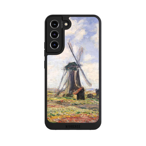 Samsung Galaxy S22+ NIVOpure Tulpenfelder mit der Rijnsburger Windmühle von Claude Monet