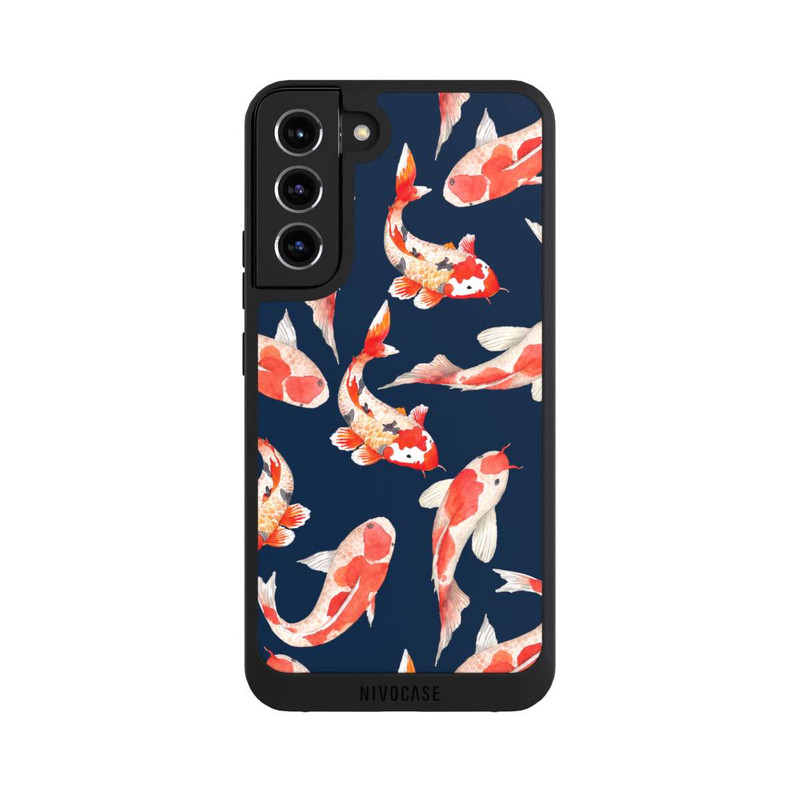 Galaxy S22 + NIVOpure Coral Fish on Blue Background