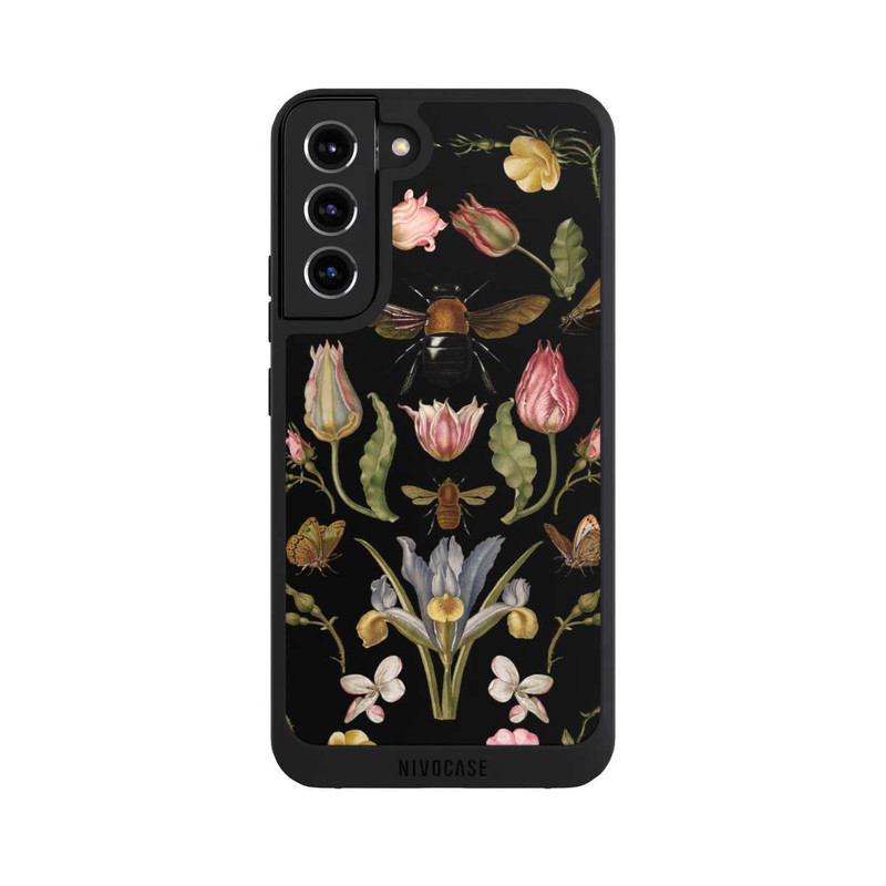 Galaxy S22 + NIVOpure Fleurs Sauvages et Abeilles Fond Noir