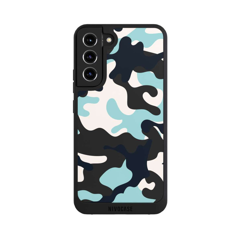 Galaxy S22 + NIVOpure Camouflage Bleu
