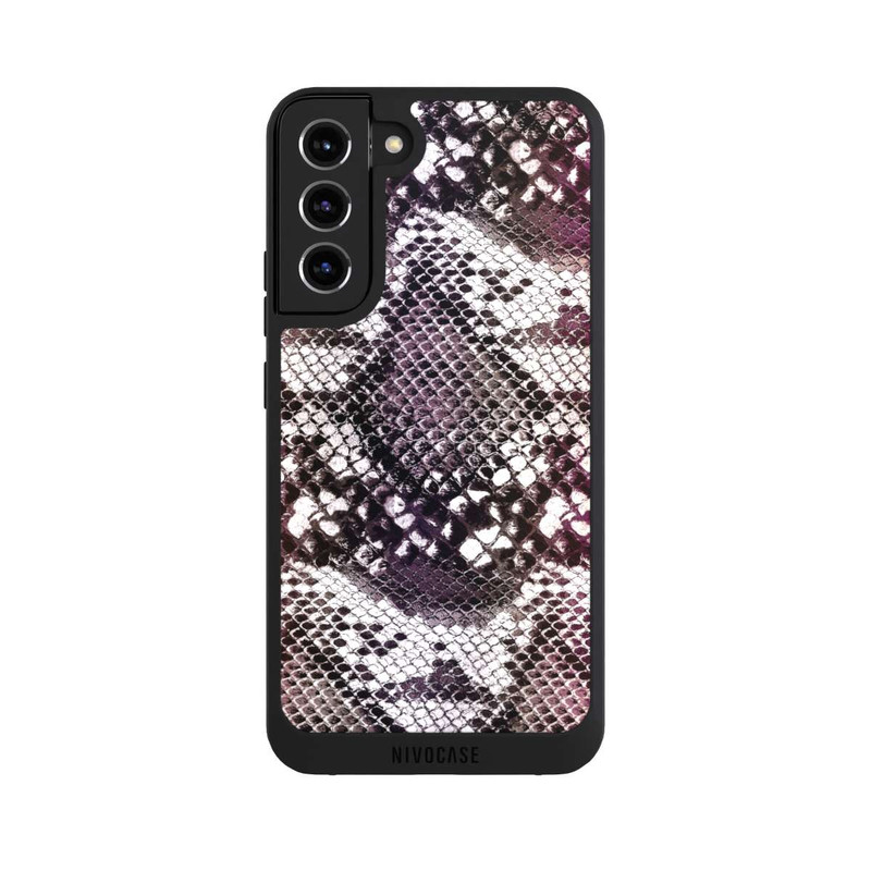 Galaxy S22 + NIVOpure Burgundy Snake Skin Pattern