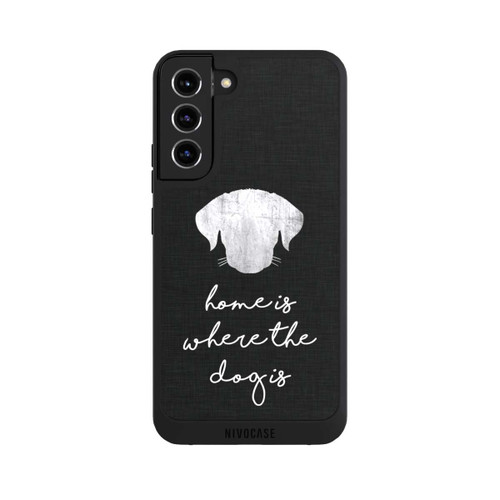 Samsung Galaxy S22+ NIVOpure Home Is Where The Dog Is - White on Black