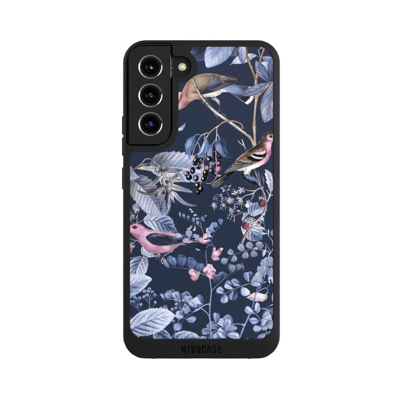 Galaxy S22 + NIVOpure Vögel und Beeren blau