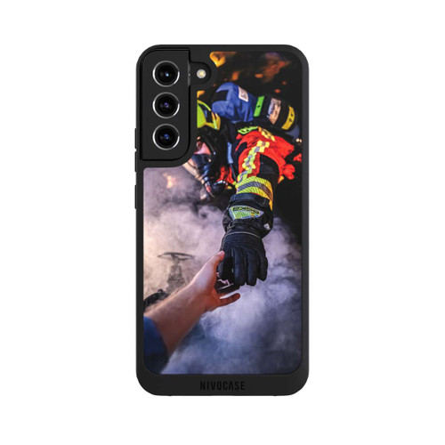 Samsung Galaxy S22+ NIVOpure Firefighter Reaches for Hand