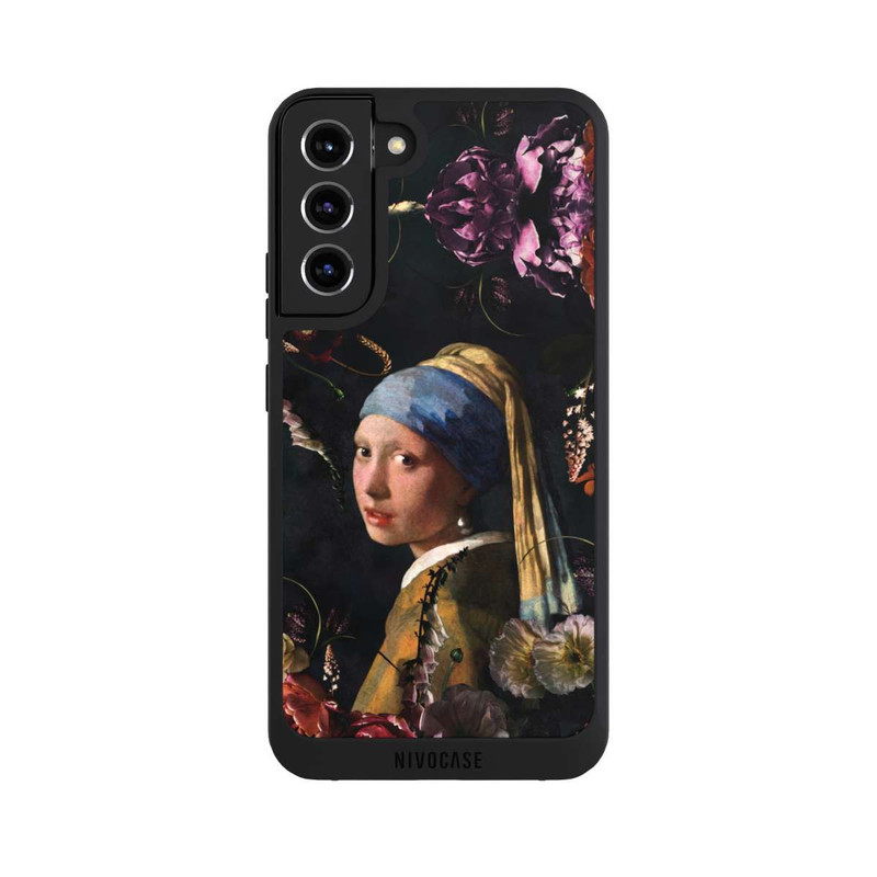 Galaxy S22 + NIVOpure Fille avec une boucle d'oreille en perles Roses
