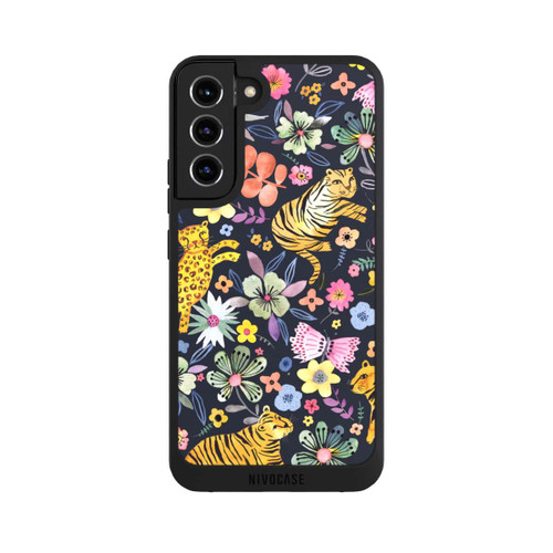Samsung Galaxy S22+ NIVOpure Frühlingsblumen mit Tiger schwarz