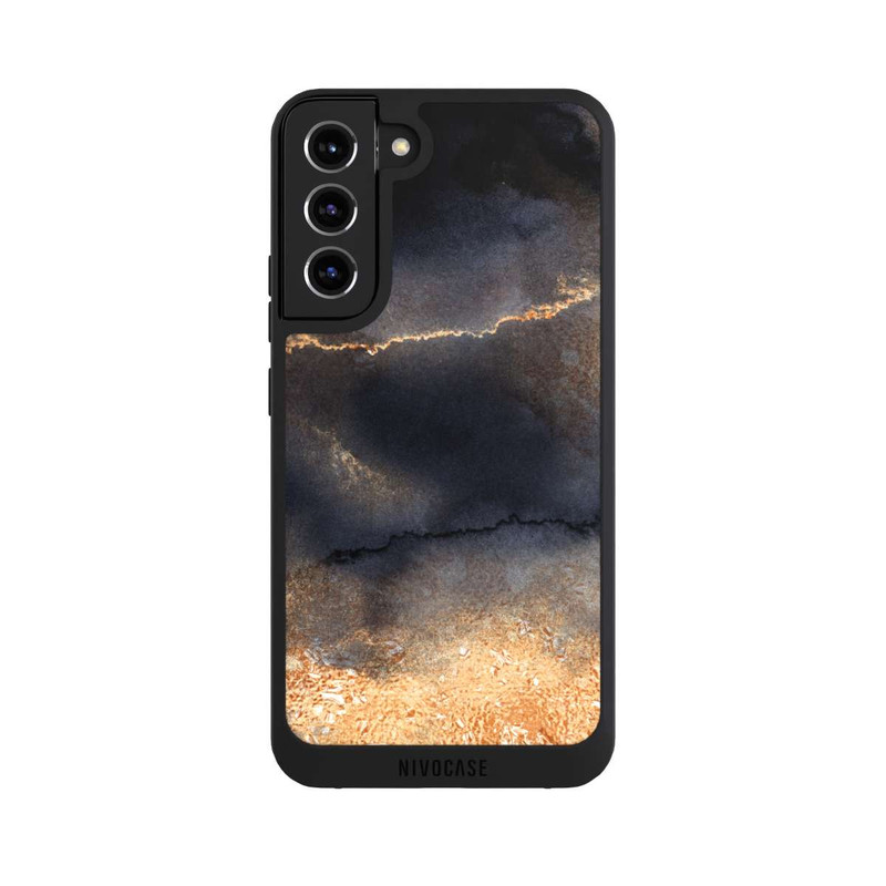 Galaxy S22 + NIVOpure Black Marble Gold Dust Look
