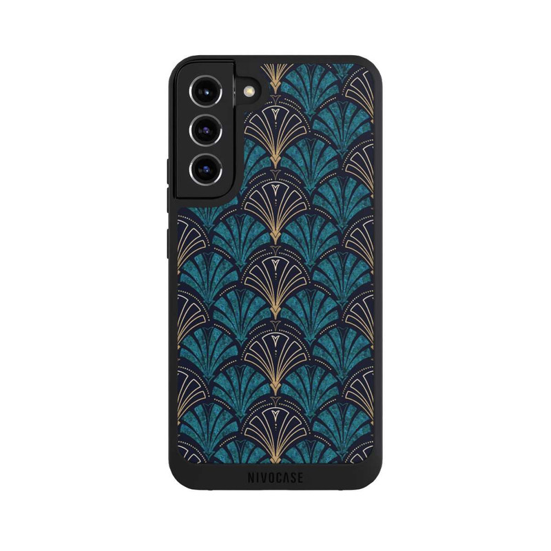 Galaxy S22 + NIVOpure Art Deco Teal Gold Seamless