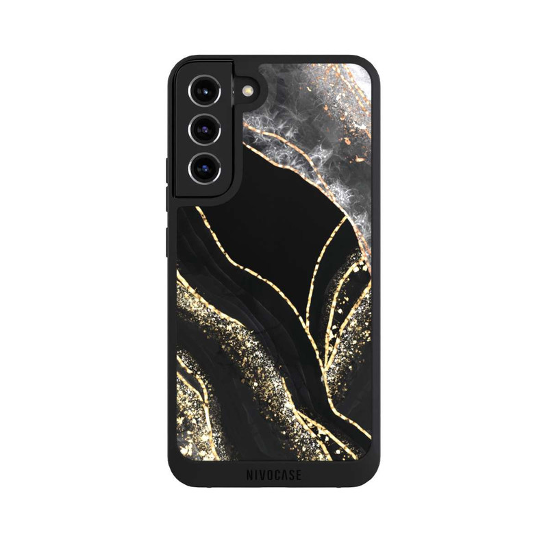 Galaxy S22 + NIVOpure Marbre Sombre Or