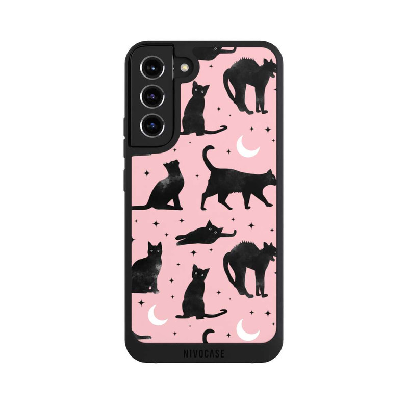 Galaxy S22 + NIVOpure Lune & Chats Fond Rose