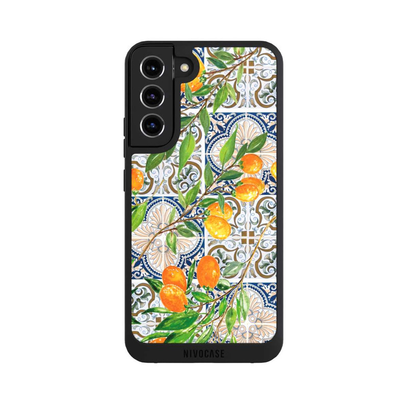 Galaxy S22 + NIVOpure Greek oranges pattern