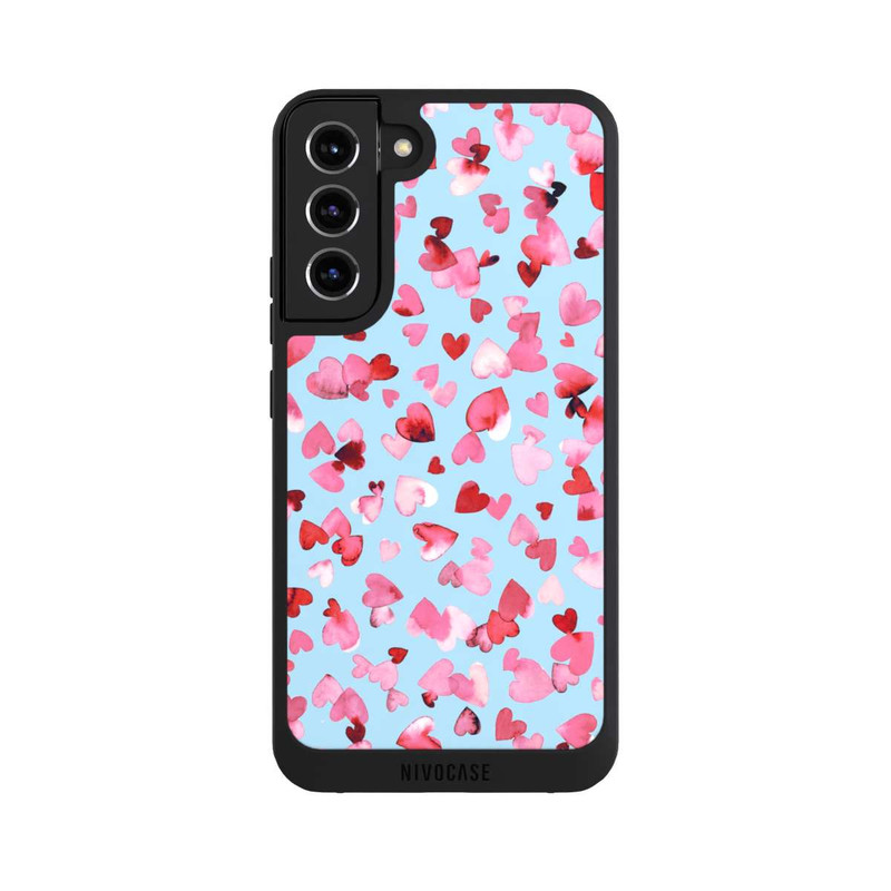 Galaxy S22 + NIVOpure Valentinstagsherzen in rosa blau