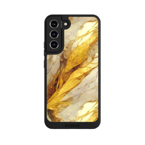 Samsung Galaxy S22+ NIVOpure Weiße Marmor-Golddruckschichten