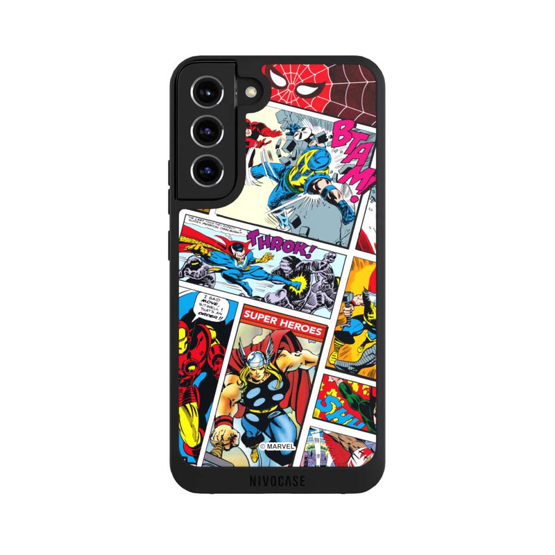 Galaxy S22 + NIVOpure Marvel Retro Comic Blue