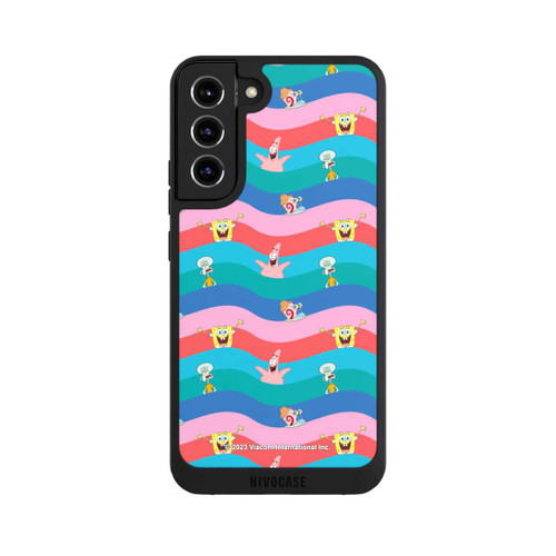 Samsung Galaxy S22+ NIVOpure Spongebob Freunde Bunte Wellen