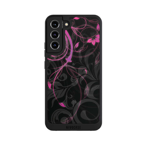 Samsung Galaxy S22+ NIVOpure Black and Pink Autumn Flowers 
