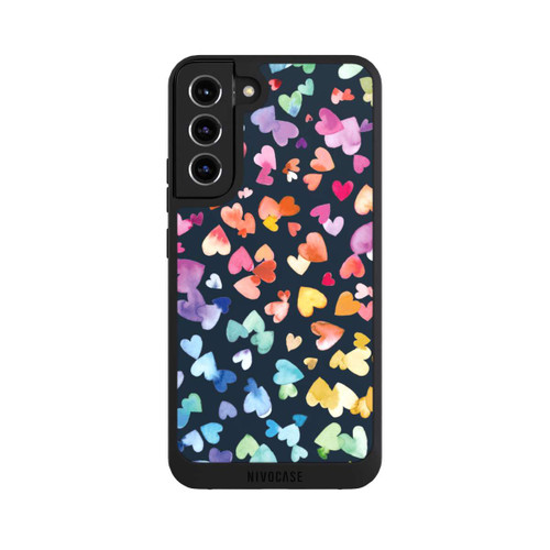 Samsung Galaxy S22+ NIVOpure Valentinstag Herzen Schwarz