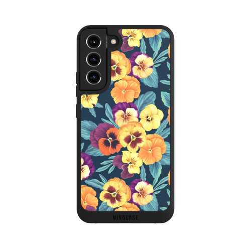 Samsung Galaxy S22+ NIVOpure Pansies on Navy