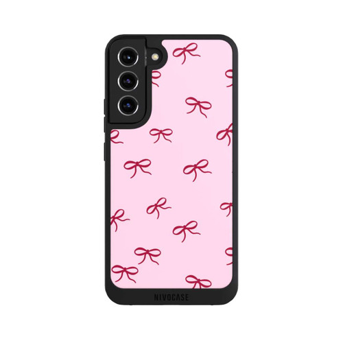 Samsung Galaxy S22+ NIVOpure Schleifen Muster Rot Pink