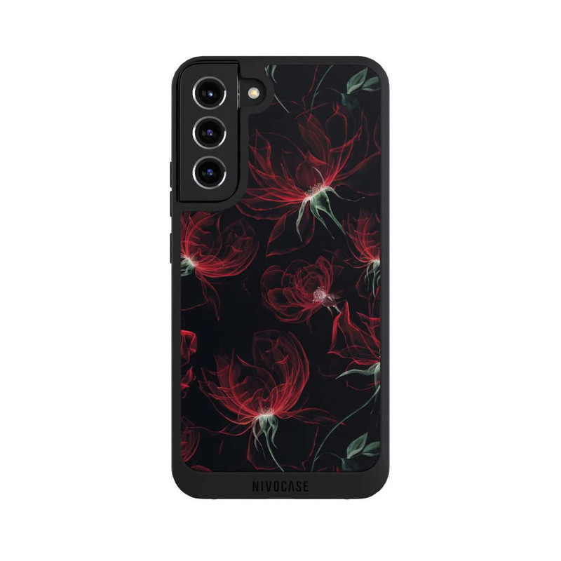 Galaxy S22 + NIVOpure Tapete mit roten Blumen