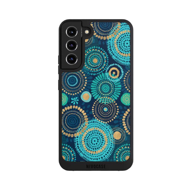 Galaxy S22 + NIVOpure Blockprint India Teal Gold