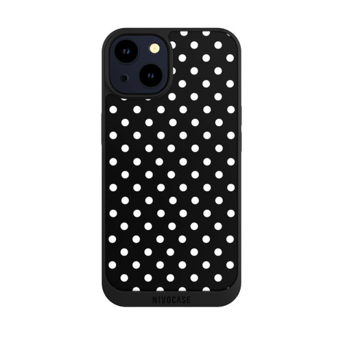 Apple iPhone 14 NIVOpure Polka Dots Schwarz und Weiß