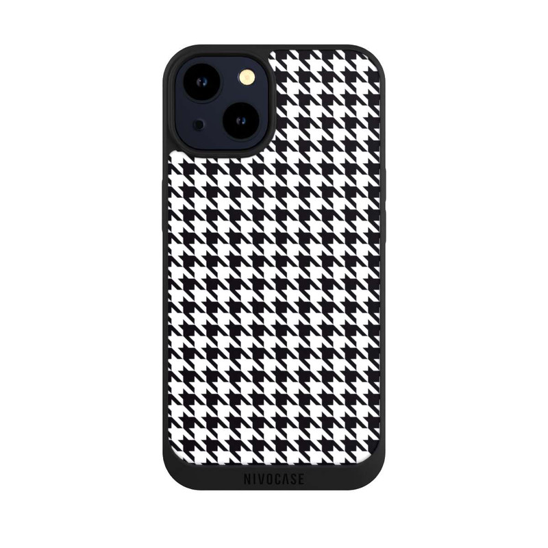 iPhone 14 NIVOpure Pied de Poule Noir Blanc