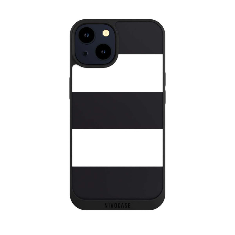 iPhone 14 NIVOpure Rayures - Noir & Blanc