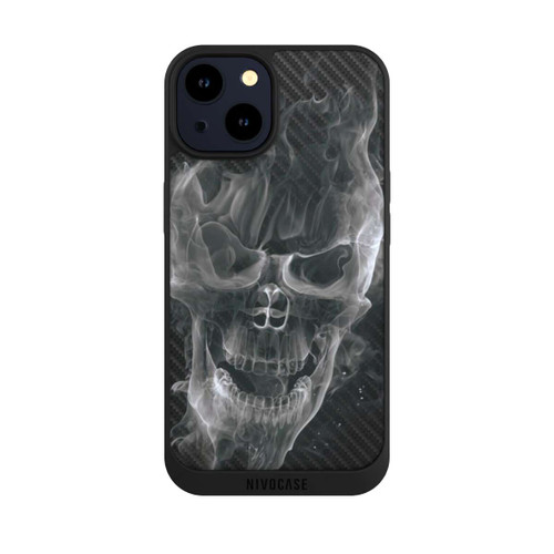 Apple iPhone 14 NIVOpure rauchender Totenkopf Carbon