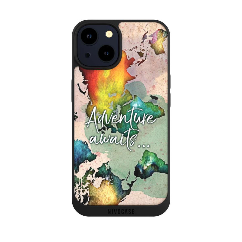 iPhone 14 NIVOpure Worldmap Colourful