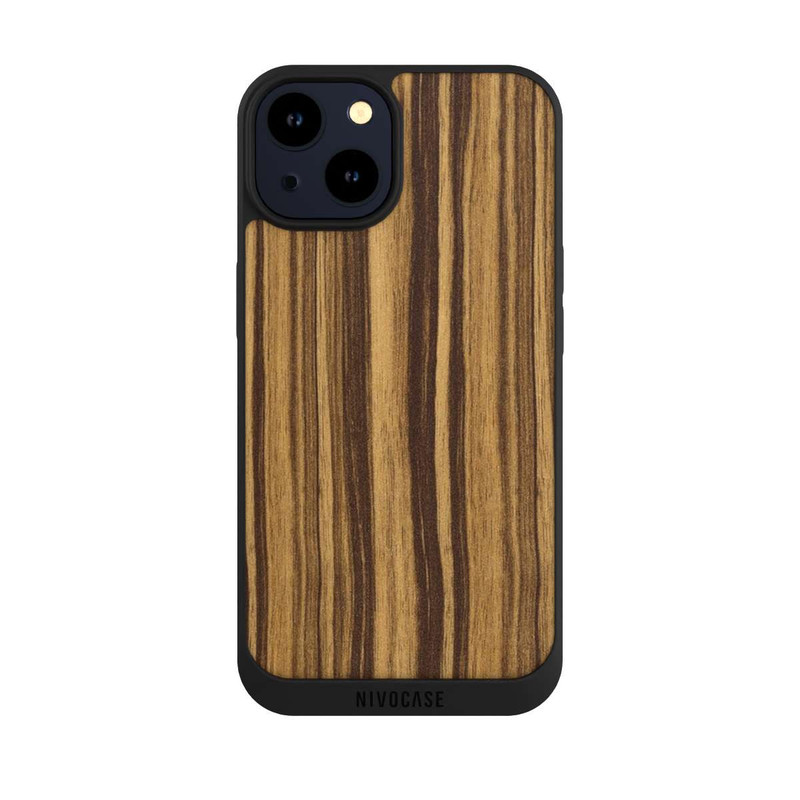 iPhone 14 NIVOpure Look Bois d'Ébène Macassar Clair
