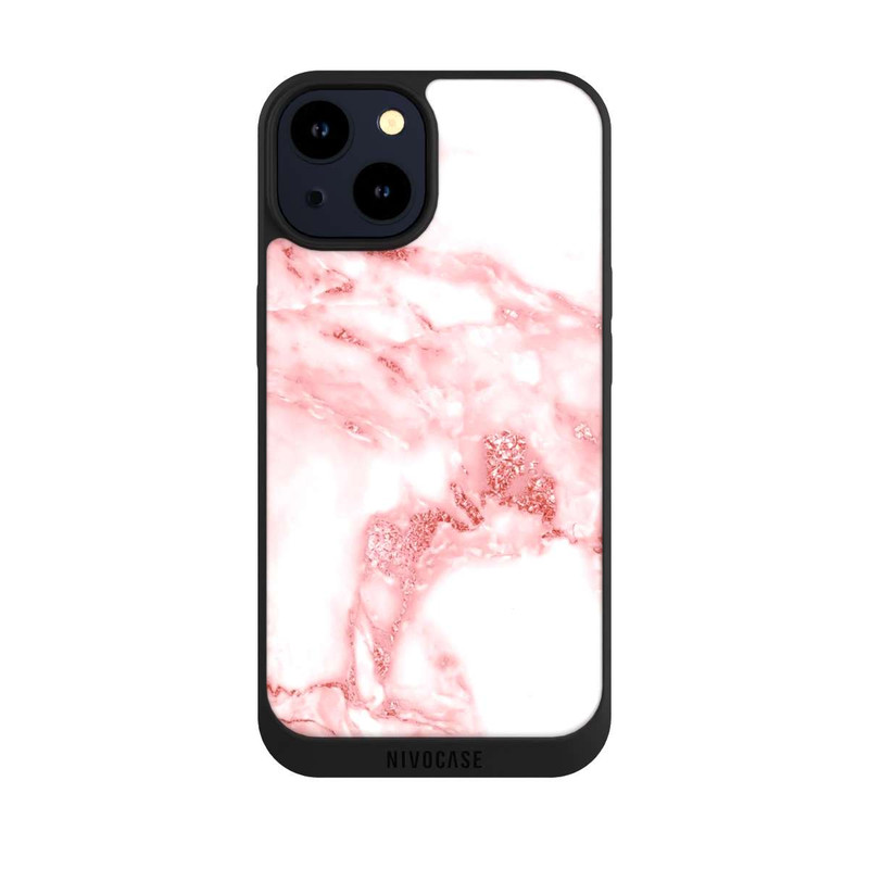 iPhone 14 NIVOpure Marmor rosa und weiß