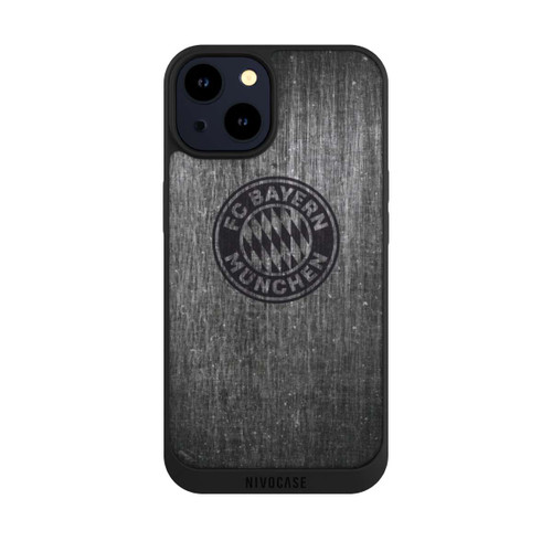 Apple iPhone 14 NIVOpure Metalllook FCB Logo einfarbig