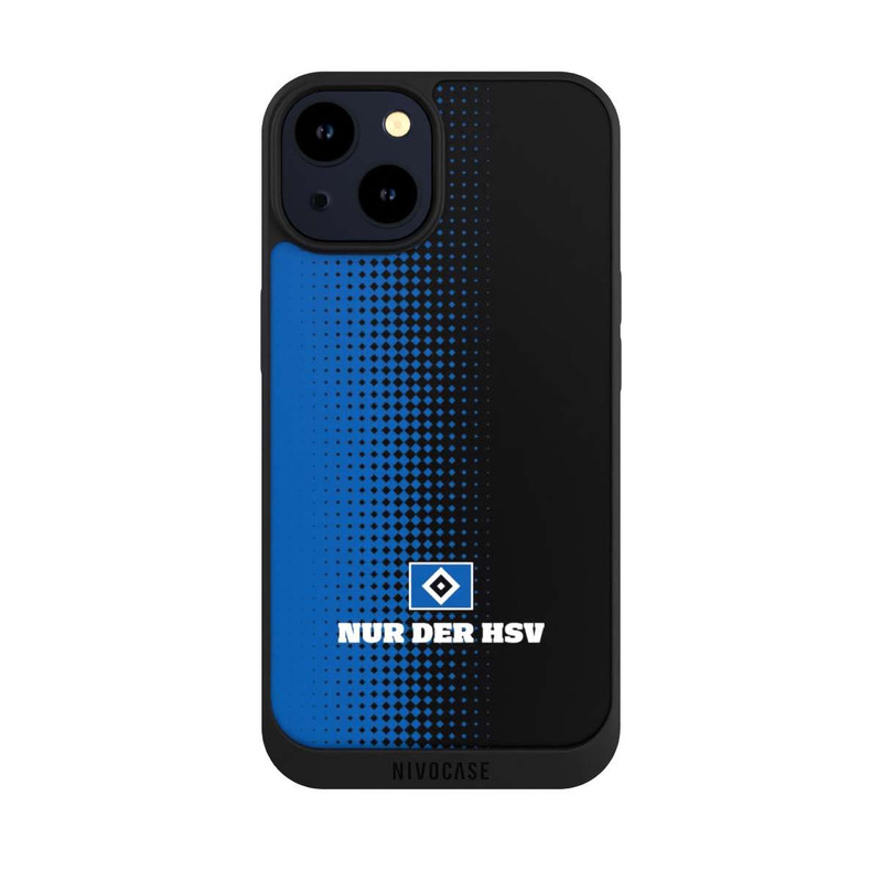 iPhone 14 NIVOpure Nur der HSV - Rautenraster Schwarz