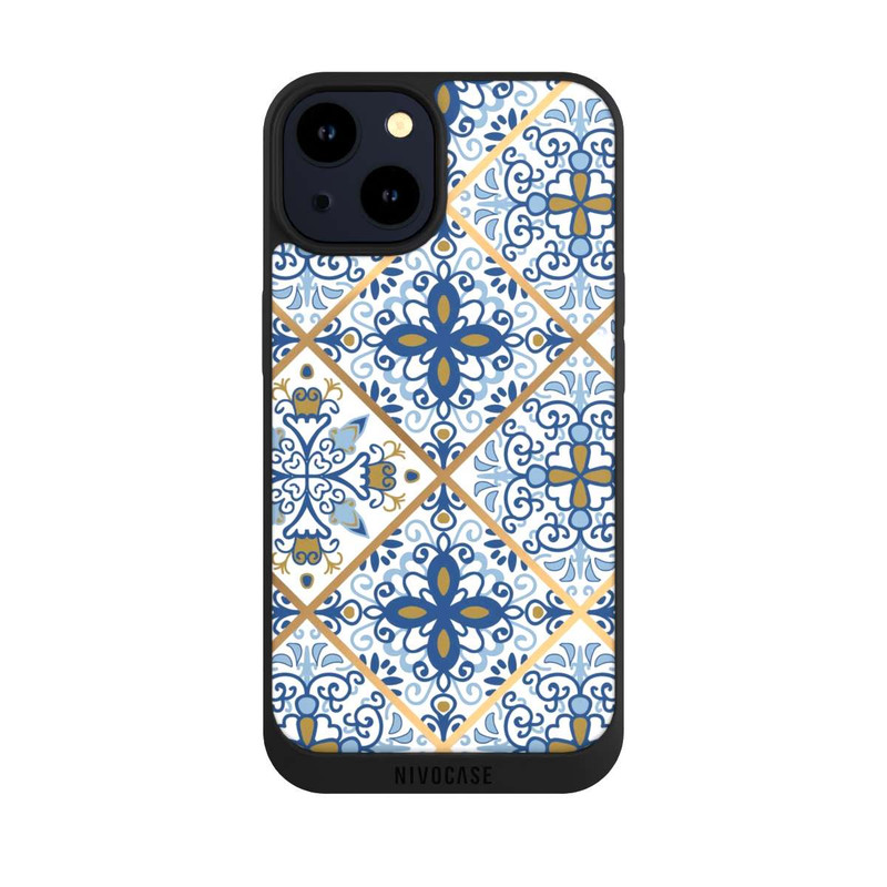 iPhone 14 NIVOpure Mosaic Blue-Gold Look