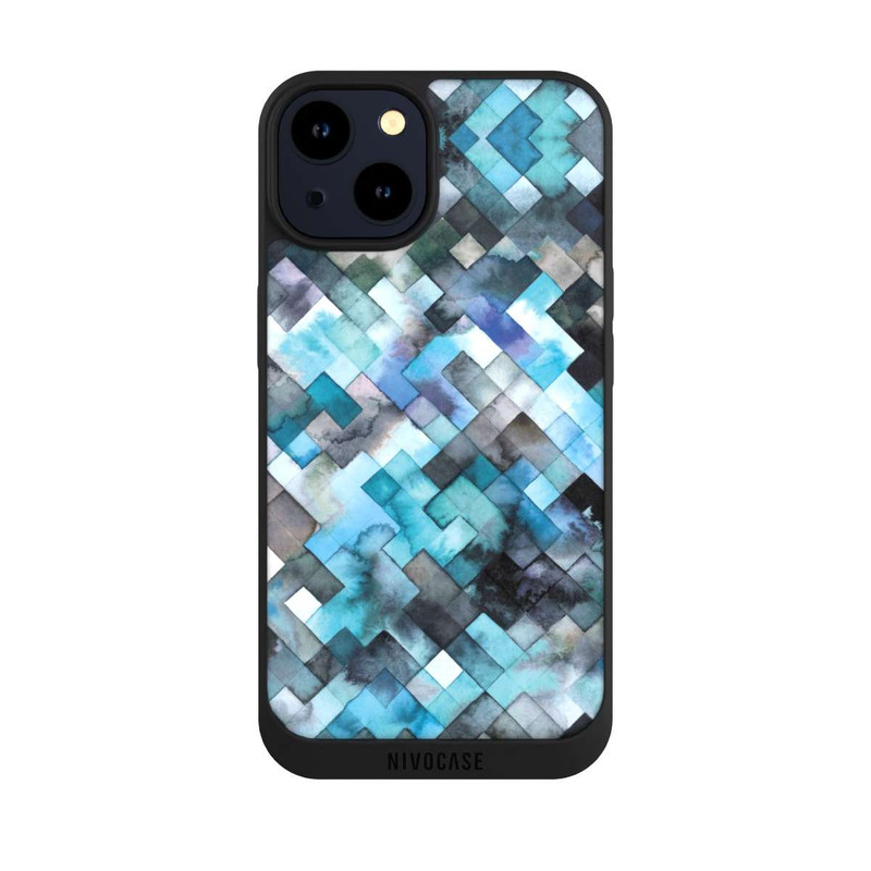 iPhone 14 NIVOpure Moody Geometry Blue