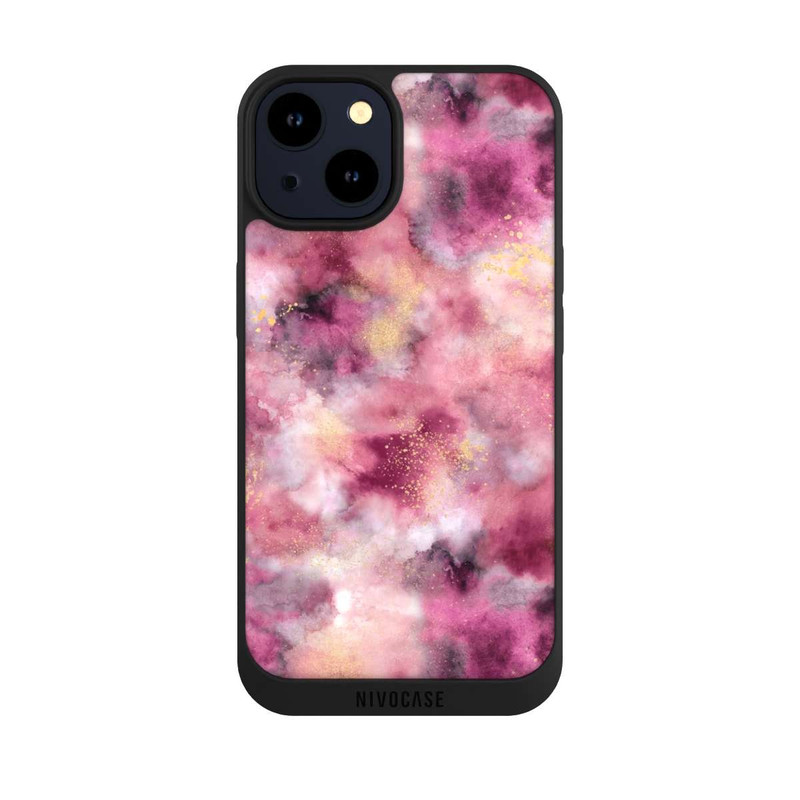 iPhone 14 NIVOpure Rose aquarelle marbré fumé