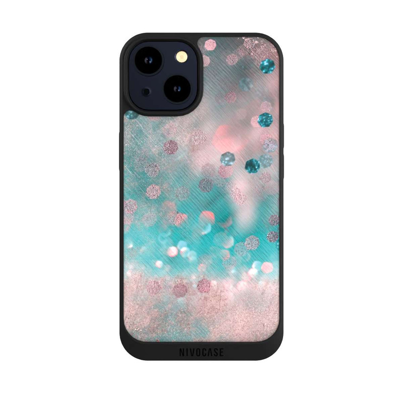 iPhone 14 NIVOpure Turquoise Glamour Glitter Look