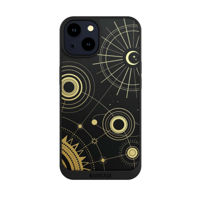 iPhone 14 NIVOpure Black and Gold Look Abstract