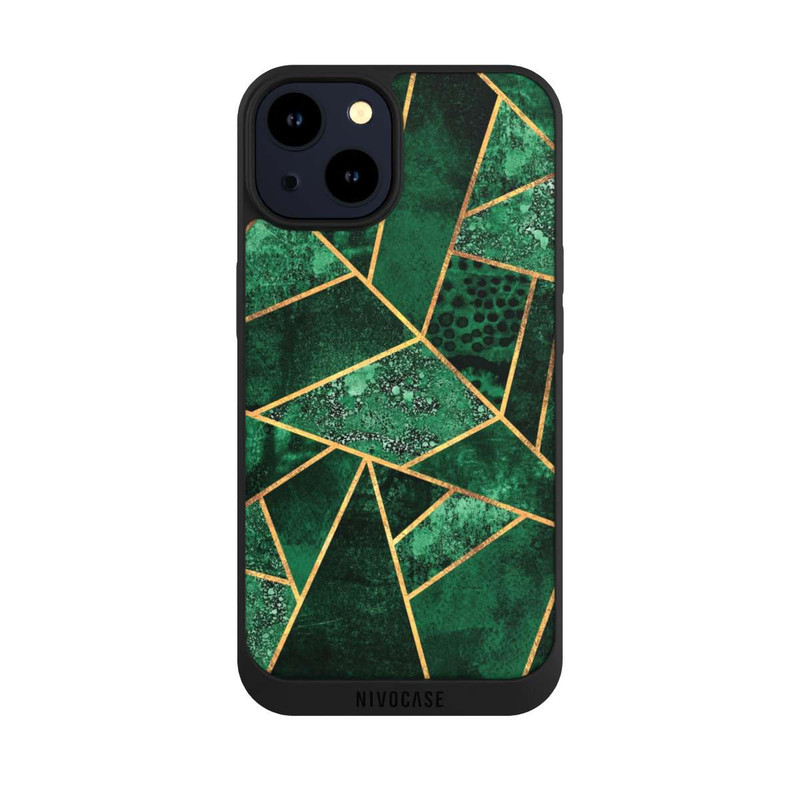 iPhone 14 NIVOpure Tief Smaragdgrün Golddruck