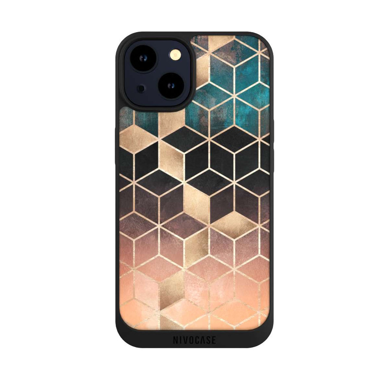 iPhone 14 NIVOpure Ombre Traum Würfel Gold Druck